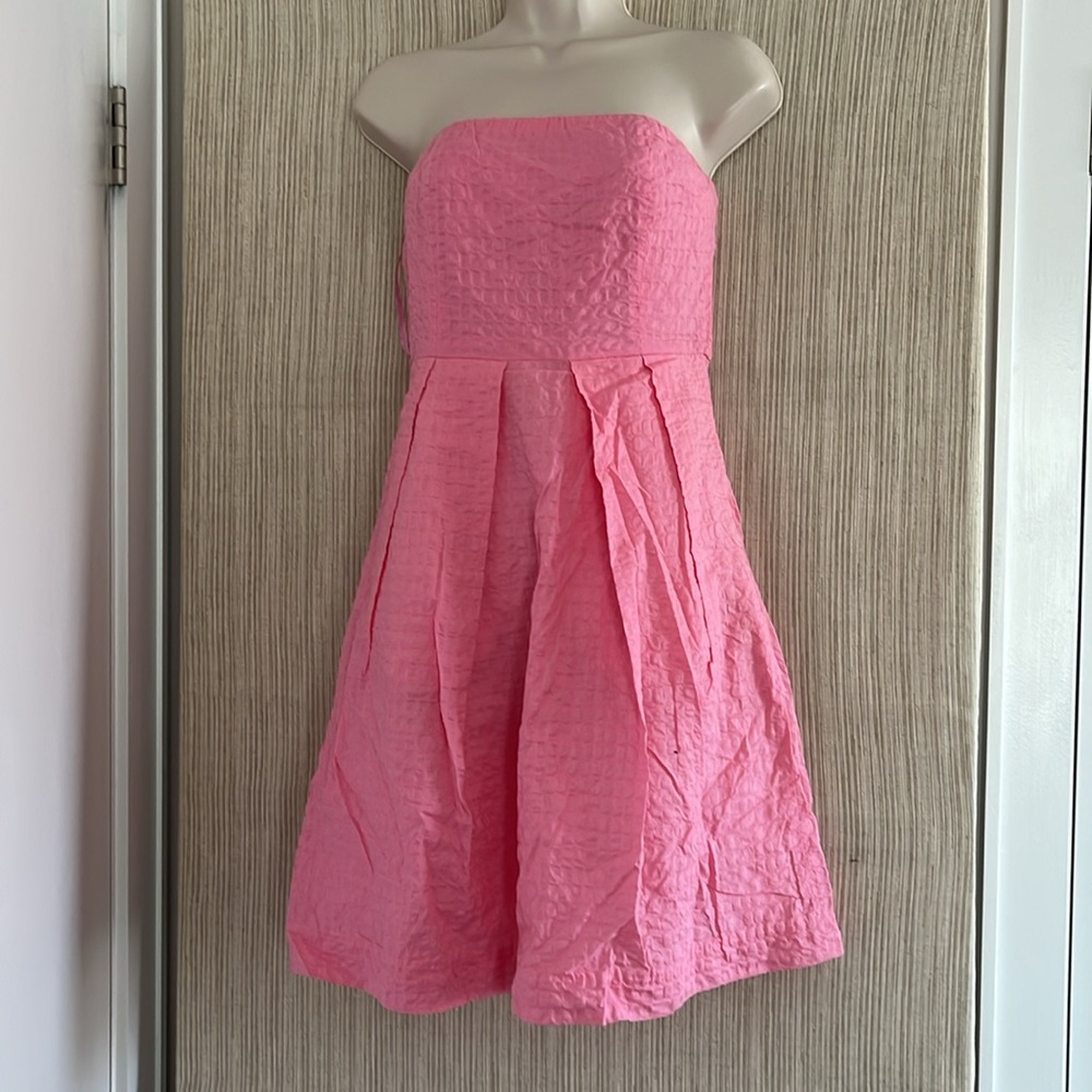J. Crew Factory Pink Lorelei Strapless Dress Size: 0